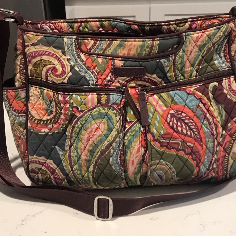 Vera Bradley Colorful Paisley Quilted Shoulder Bag